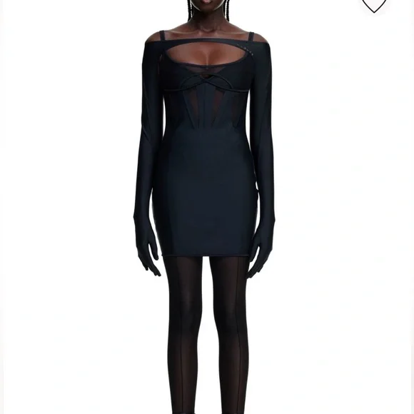 white christmas dresses H&M x Mugler: Corset Mini – Something Borrowed main image 0
